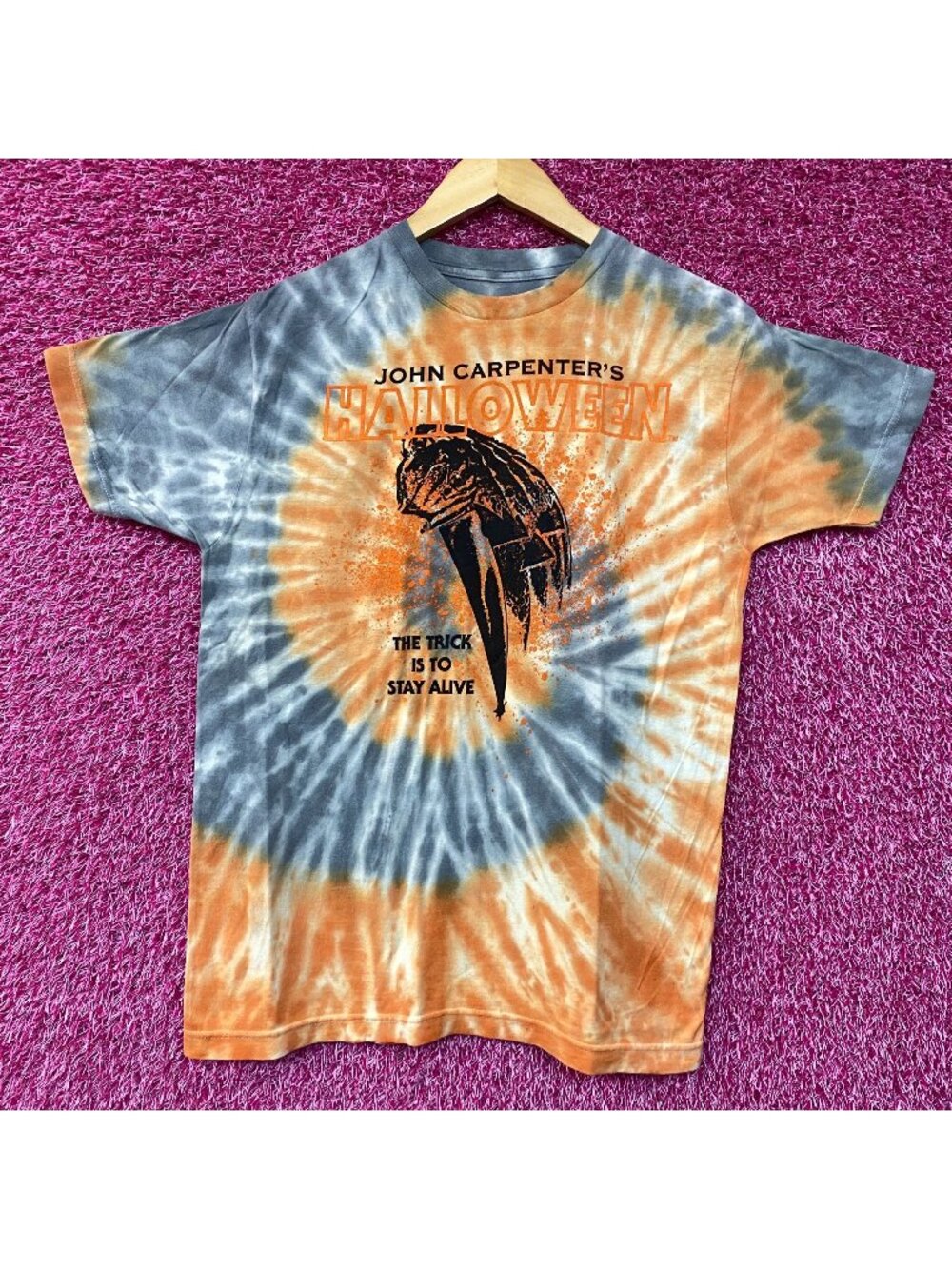 John Carpenter Micheal Myers Halloween Movie Tie Dye T-Shirt Small